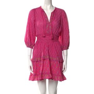 CLEOBELLA Pink Boho Tiered Ruffle “Demi Dress”